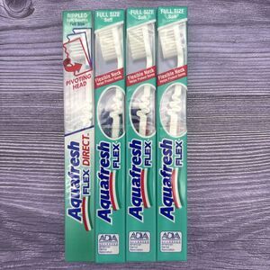 4 LOT Aquafresh Direct FLEX NECK Toothbrush Soft Bristles Full Rippled Flexible